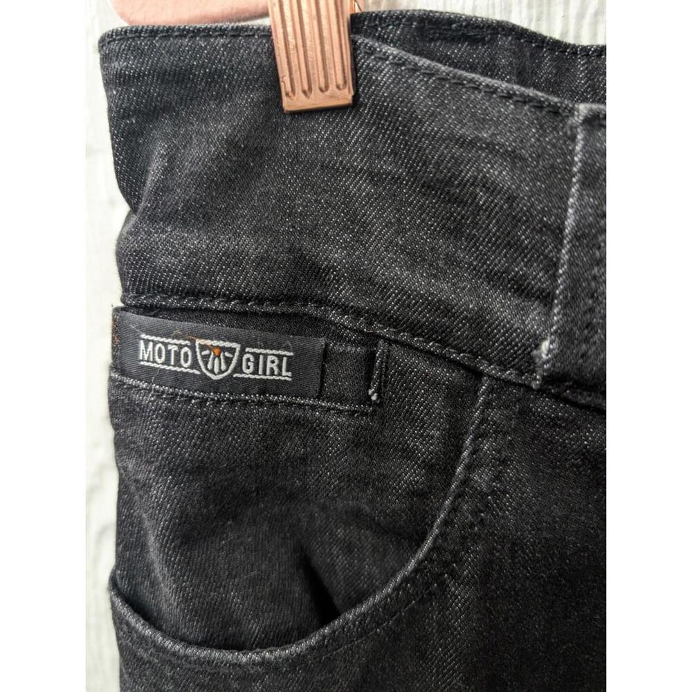 MotoGirl Isla Ladies Motorbike Motorcycle Denim Jeans Black Size Medium Regular - Picture 4 of 9